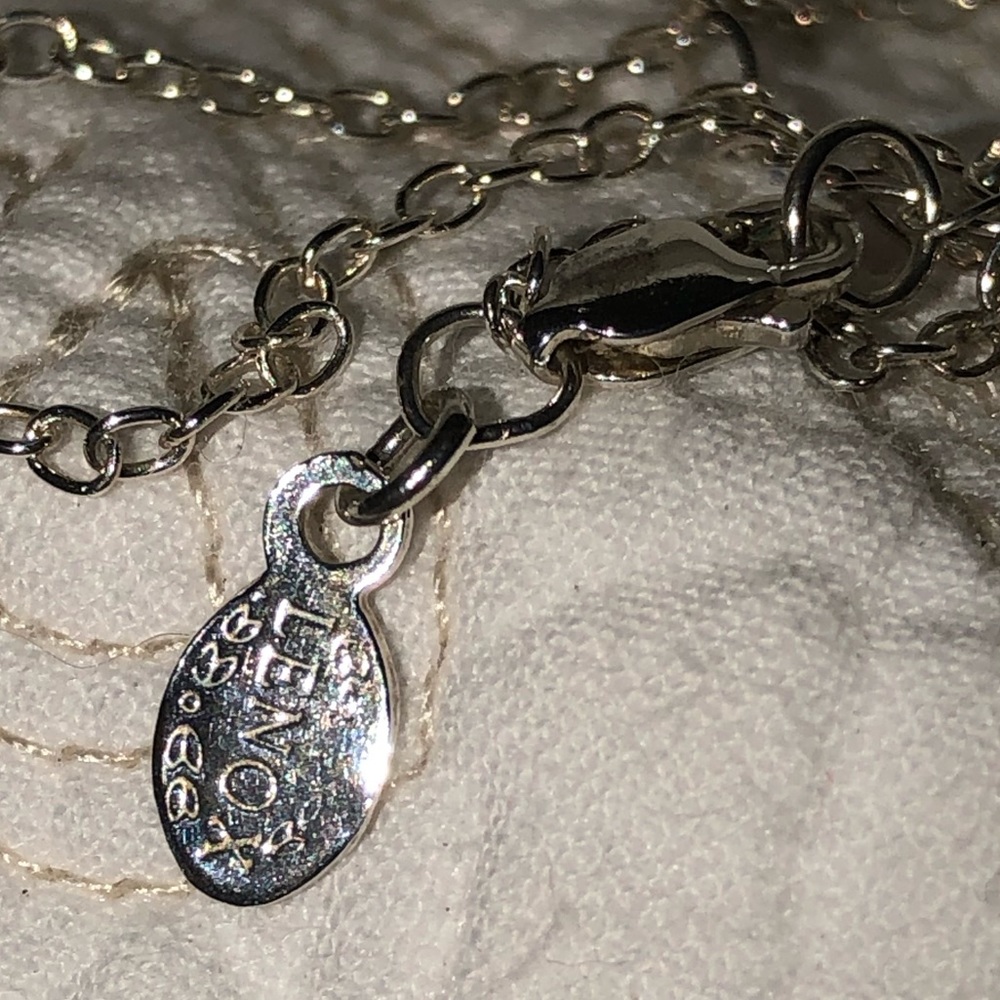 Lenox .925 silver/white topaz dove/hearts necklace - Picture 5 of 8